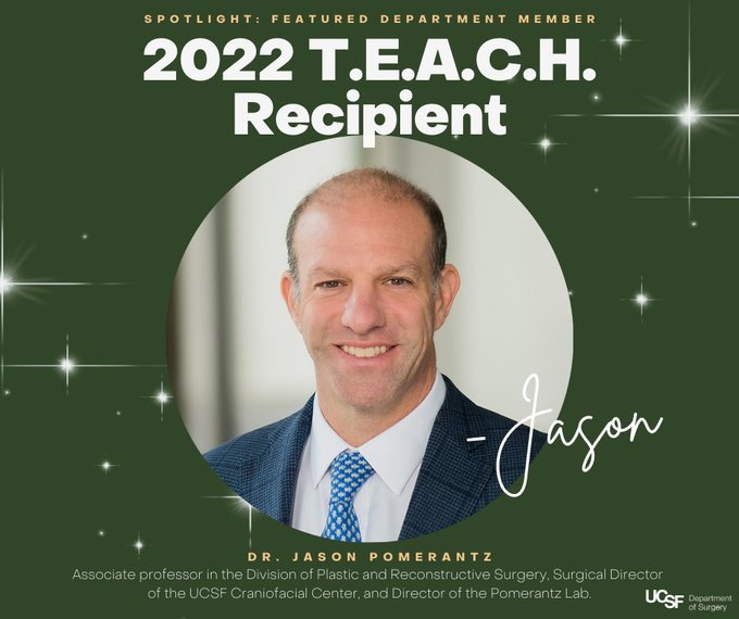 Dr. Jason Pomerantz 2022 TEACH Award